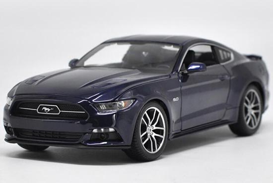 Diecast 2015 Ford Mustang GT Model Blue 1:18 Scale By Maisto