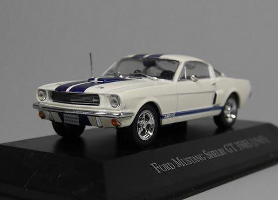 Diecast 1965 Ford Mustang Shelby GT 350H Model 1:43 White IXO