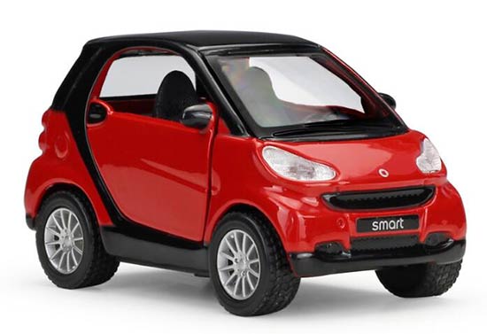 Diecast Smart Fortwo Kids Toy 1:32 Scale Red / Yellow By Maisto