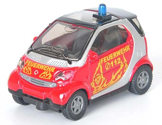 Diecast Smart Fortwo Kids Toys Fire Engine 1:50 Red SIKU 1303