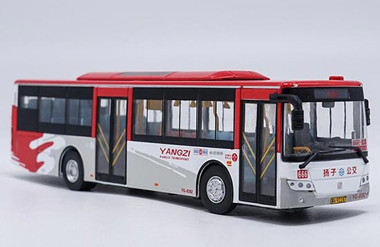 Diecast SunWin NanJing City Bus Model NO.666 Red 1:64 Scale
