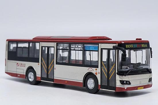 Diecast SunWin TianJin City Bus Model NO.849 Red 1:64 Scale
