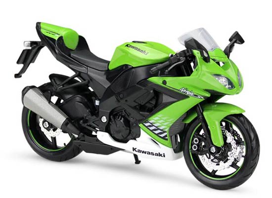 Diecast 2010 Kawasaki Ninja ZX-10R Model Green 1:12 By Maisto