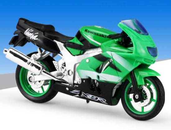 Diecast Kawasaki Ninja ZX-9R Motorbike Model Green 1:18 Maisto