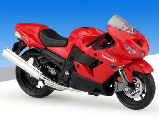 Diecast Kawasaki Ninja ZX-14R Motorbike Model Red 1:18 Maisto