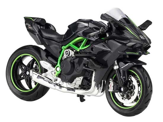 Diecast Kawasaki Ninja H2R Motorbike Model Black 1:18 By Maisto