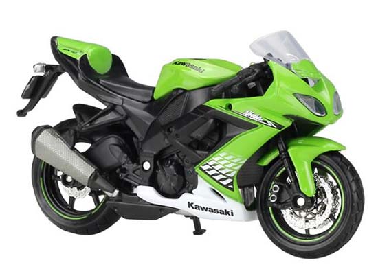 Diecast Kawasaki Ninja ZX-10R Motorbike Model Green 1:18 Maisto