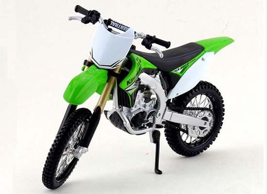 Diecast Kawasaki KX 450F Motorbike Model Green 1:12 By Maisto