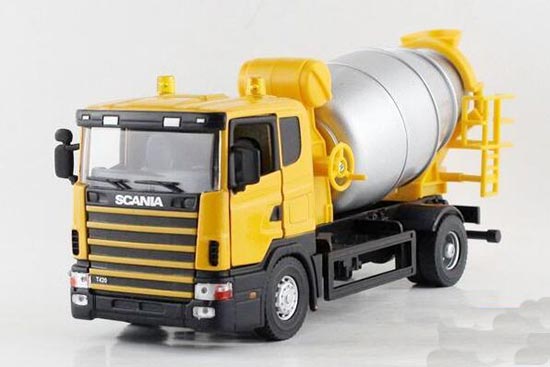 Diecast Scania Mixer Truck Toy Yellow / White 1:43 Scale