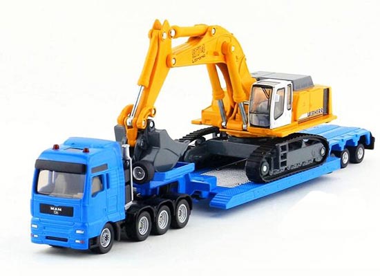 Diecast MAN Lowbed Truck Toy Blue 1:87 Scale SIKU 1847