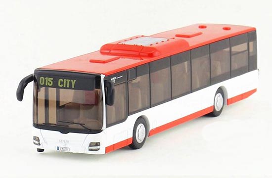 Diecast MAN City Bus Toy Red-White 1:50 Scale SIKU 3734