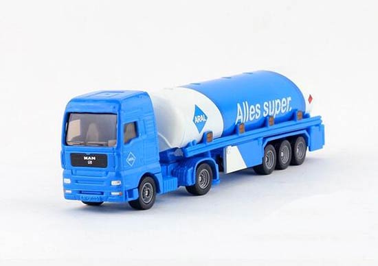 Diecast MAN Oil Tank Truck Toy Blue 1:87 Scale SIKU 1626