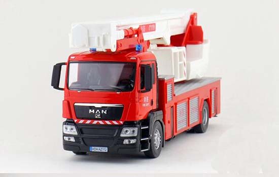 Diecast MAN Fire Engine Truck Toy Red 1:40 Scale
