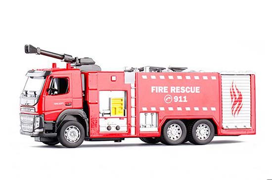 Diecast Volvo Fire Engine Truck Toy Red