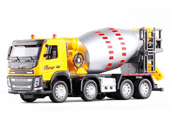 Diecast Volvo Mixer Truck Toy White / Yellow