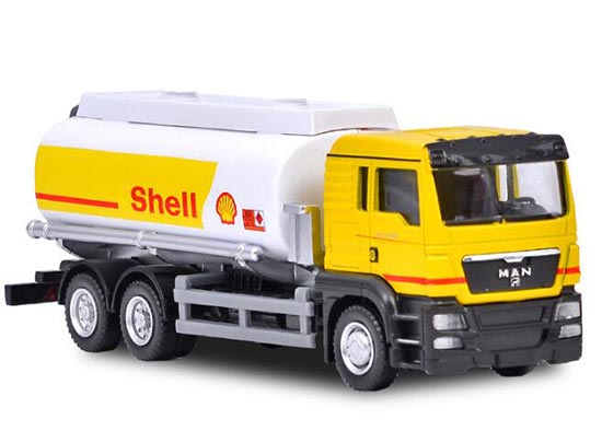 Diecast MAN Oil Tank Truck Toy Yellow 1:64 Scale
