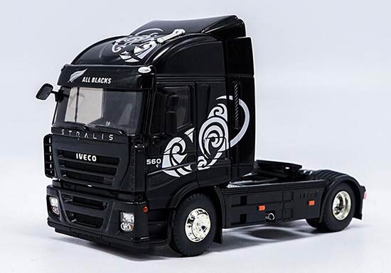 Diecast Iveco Stralis Tractor Unit Model Black 1:43 By Eligor