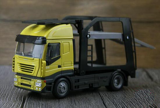 Diecast Iveco Cars Transporter Model Yellow 1:43 Scale