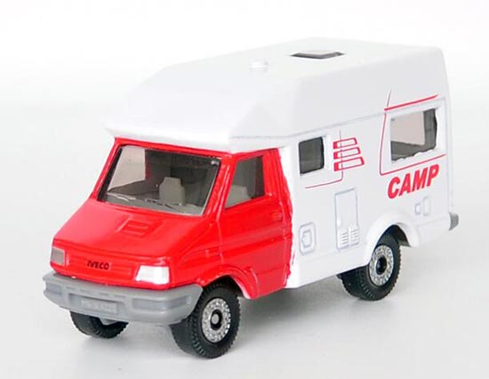 Diecast Iveco Camping Car Toy Red-White Mini Scale SIKU 1022