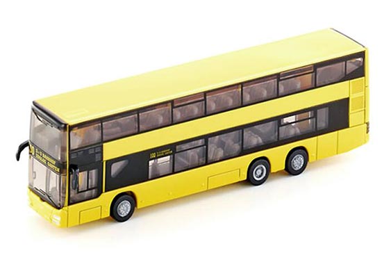 Diecast MAN Double Decker Bus Toy Yellow 1:87 Scale SIKU 1884