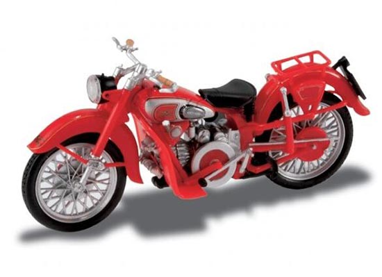 Diecast Moto Guzzi Astore 1949 Model Red 1:22 Scale By Starline