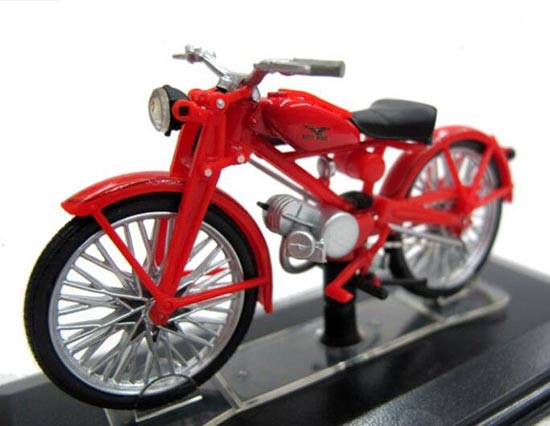 Diecast Moto Guzzi Motoleggera 1946 Model 1:22 Red By Starline