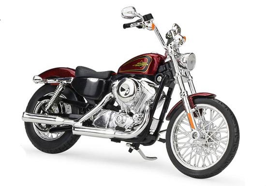 Diecast Harley Davidson XL 1200V Seventy-Two Model Wine Red