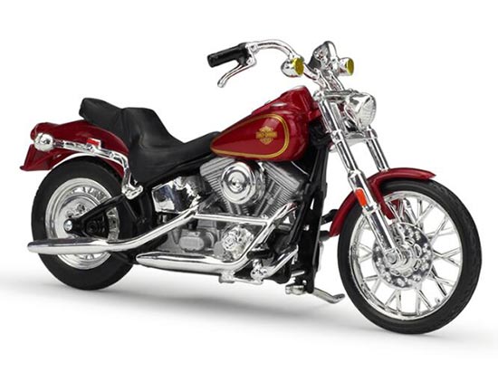 Diecast 1984 Harley Davidson FXST Softail Model 1:18 Scale Red