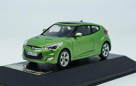 Diecast Hyundai Veloster Model 1:43 Scale Green By Premium-X