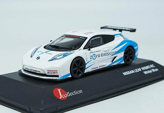Diecast Nissan Leaf Nismo RC Model 1:43 White By J-Collection