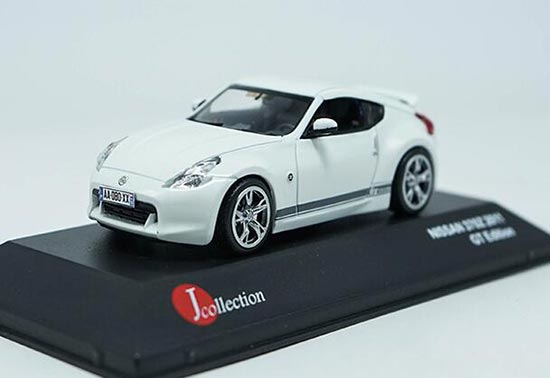Diecast 2011 Nissan 370Z GT Model 1:43 White By J-Collection