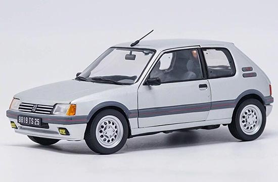Diecast 1991 Peugeot 205 GTI Model 1:18 Red / Silver By NOREV