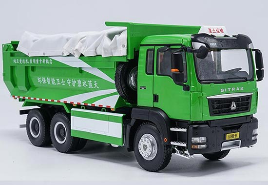 Diecast Sinotruk Sitrak C6G Dump Truck Model 1:24 Scale Green