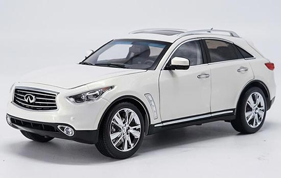 Diecast Infiniti QX70 SUV Model 1:18 Scale White / Black