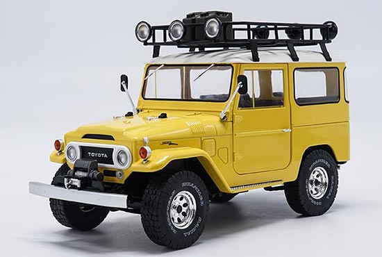 Diecast 1977 Toyota Land Cruiser FJ40 Model Yellow By Triple9