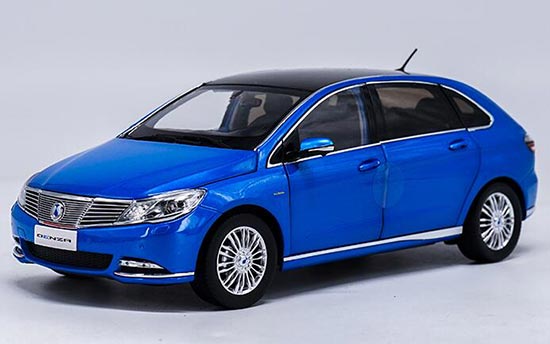 Diecast Denza Car Model Blue / White 1:18 Scale