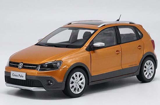 Diecast Volkswagen Cross Polo Model 1:18 Scale Orange