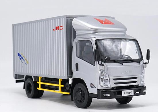 Diecast JMC N800 Box Truck Model 1:18 Scale Silver