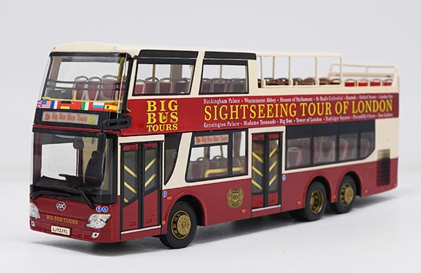 Diecast Ankai London Double Decker Bus Model 1:43 Scale Red