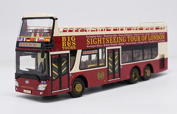 Diecast Ankai London Double Decker Bus Model Red 1:43 Scale