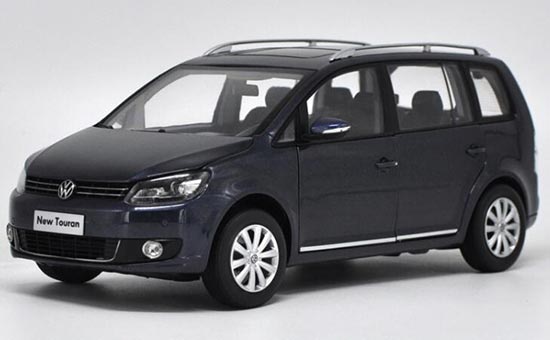 Diecast Volkswagen New Touran Model 1:18 Gray / Blue / Black