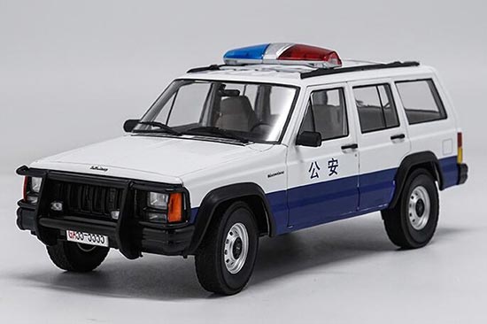 Diecast BAIC Cherokee 2500 Police Model 1:18 White