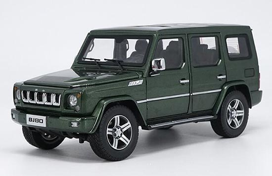 Diecast BAIC BJ80 SUV Model 1:18 Scale Deep Green