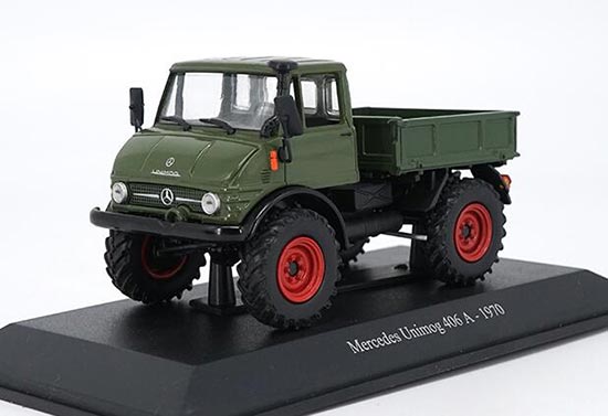 Diecast 1970 Mercedes Benz Unimog 406 A Truck Model 1:43 Green