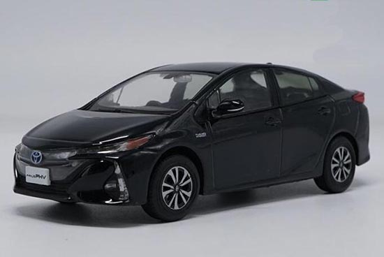 Diecast Toyota Prius PHV Model 1:30 Scale Black / White