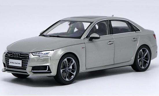 Diecast Audi New A4L Model 1:18 Scale Silver / Brown / White