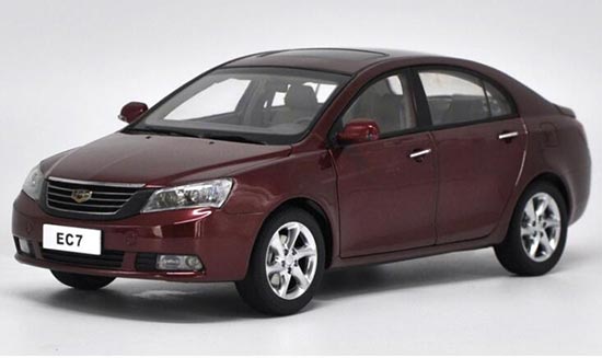 Diecast Geely Emgrand EC7 Model 1:18 Scale Wine Red