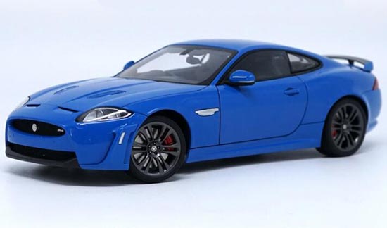 Diecast Jaguar XK-RS Model 1:18 Scale Blue / Silver By Autoart