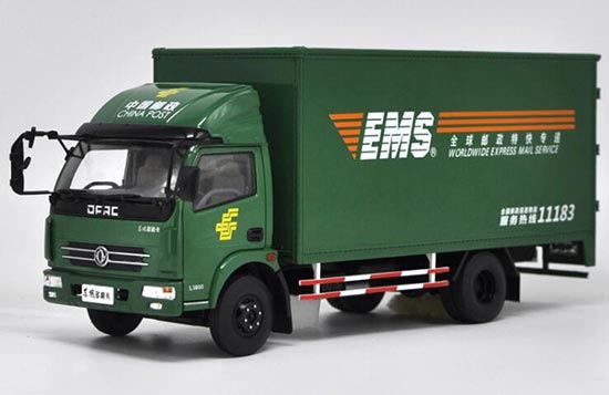 Diecast Dongfeng Box Truck Model 1:24 Scale Green EMS Painting