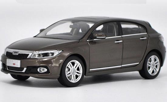 Diecast Qoros 3 Hatchback Car Model 1:18 Scale Brown